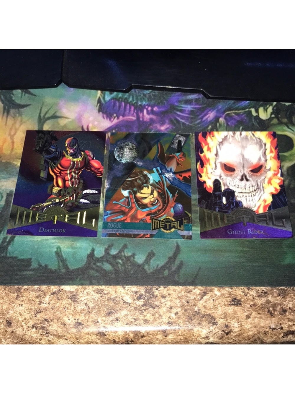 Marvel metal 1995 bundle of 3 cards